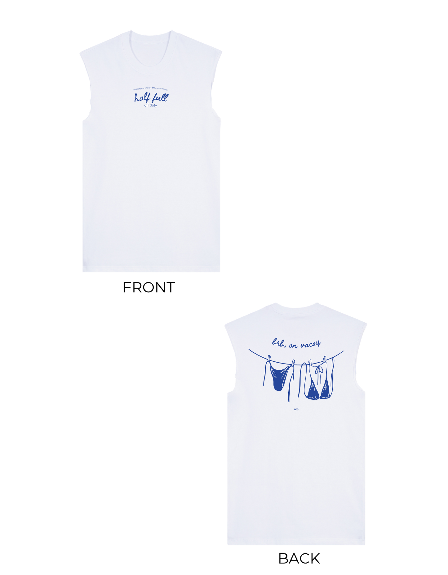 OOO: Beach — brb on vacay Raw Edge Shirt