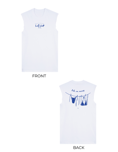 OOO: Beach — brb on vacay Raw Edge Shirt