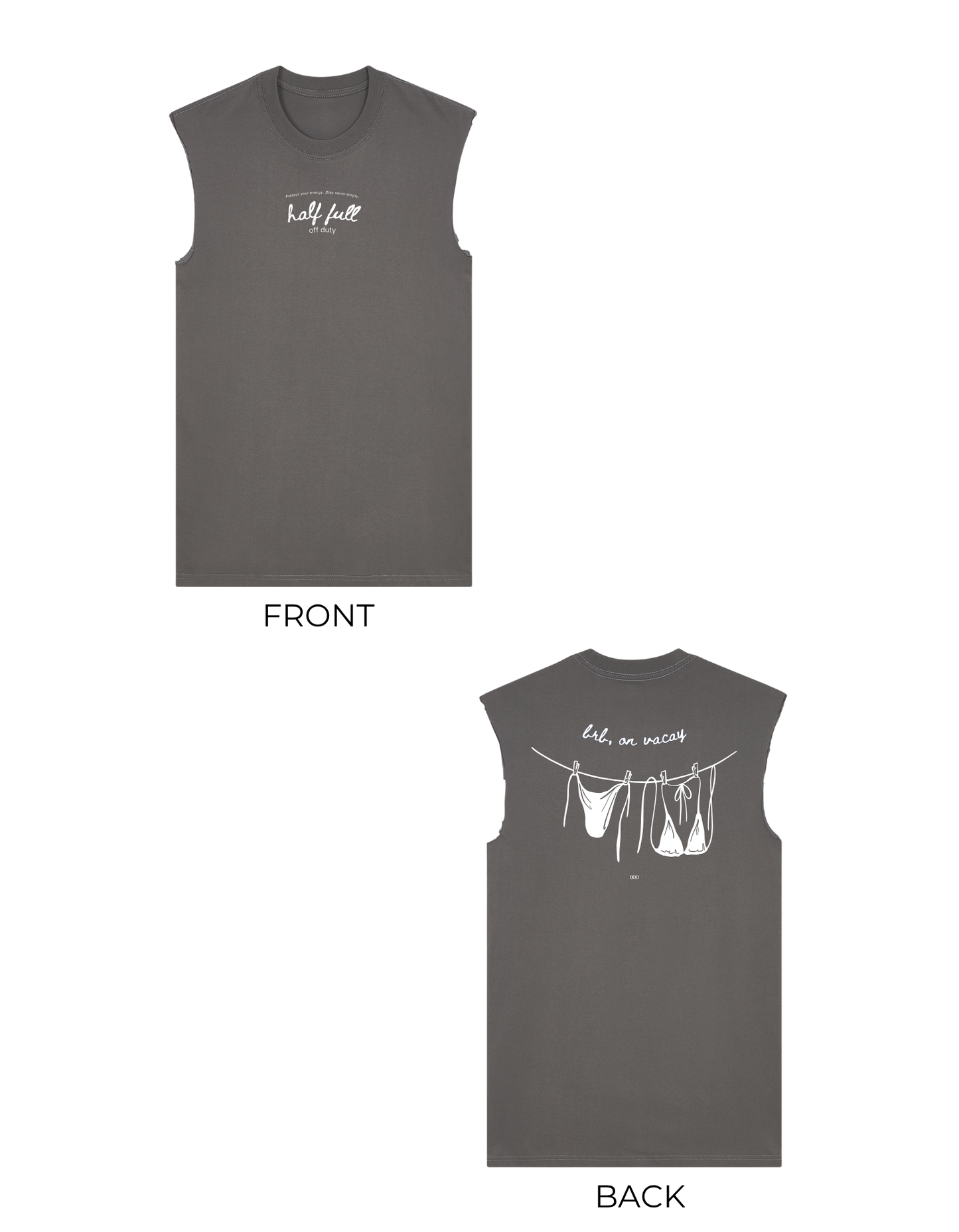 OOO: Beach — brb on vacay Raw Edge Shirt