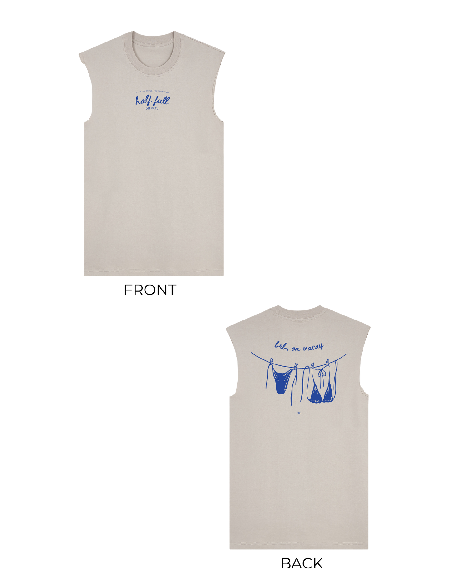 OOO: Beach — brb on vacay Raw Edge Shirt