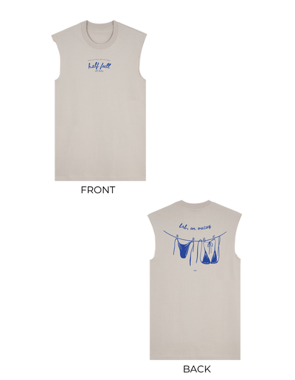 OOO: Beach — brb on vacay Raw Edge Shirt