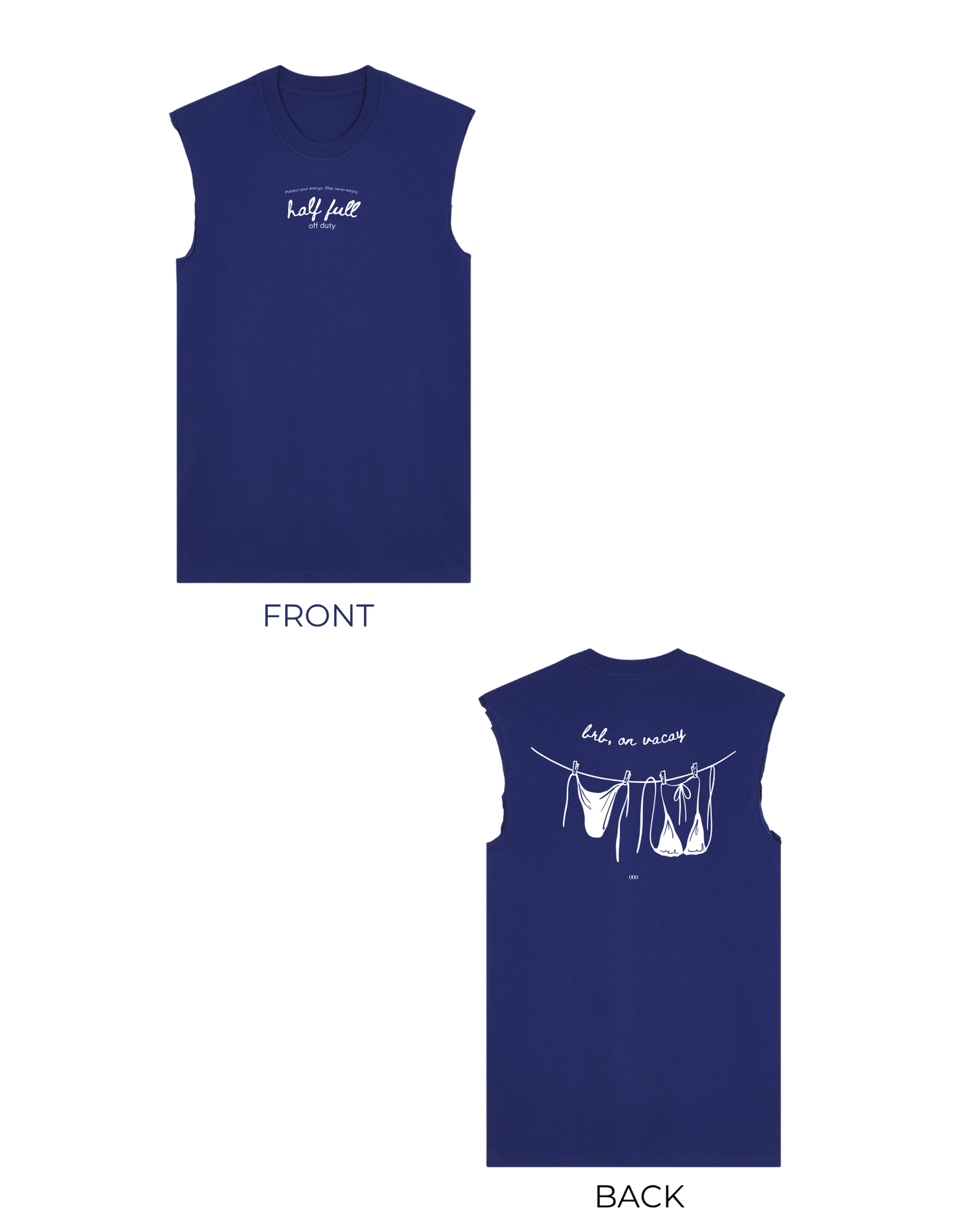OOO: Beach — brb on vacay Raw Edge Shirt