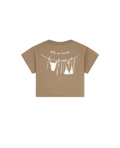 OOO: Beach — brb on vacay Crop Top