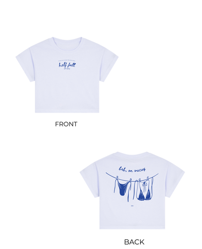 OOO: Beach — brb on vacay Crop Top