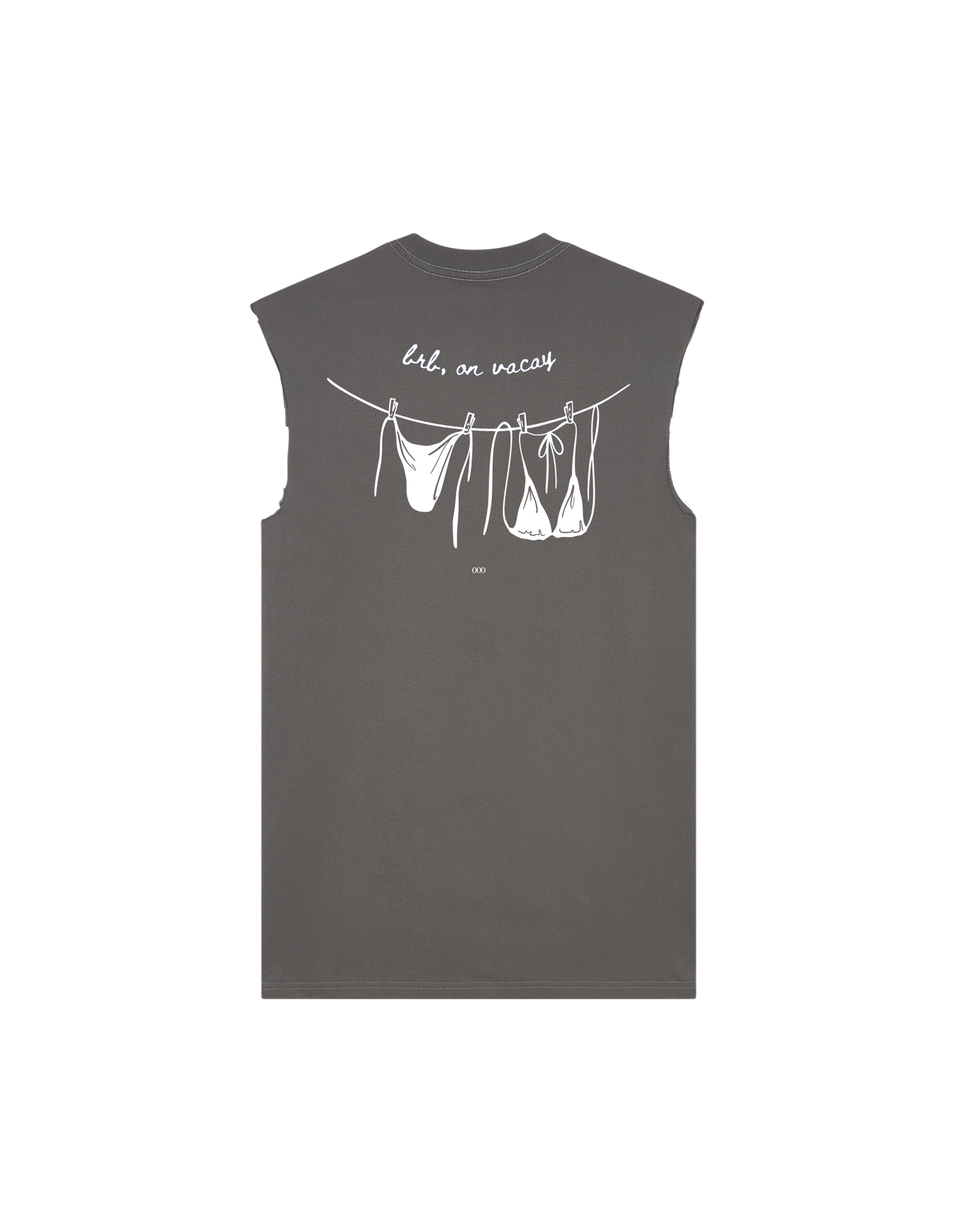 OOO: Beach — brb on vacay Raw Edge Shirt