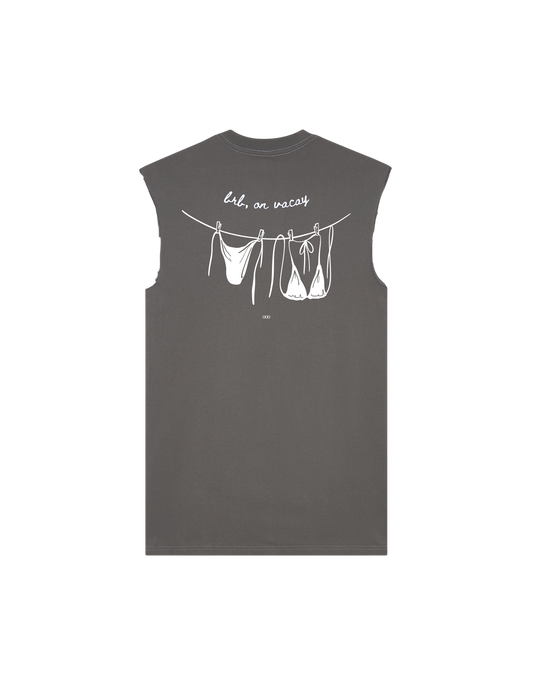OOO: Beach — brb on vacay Raw Edge Shirt