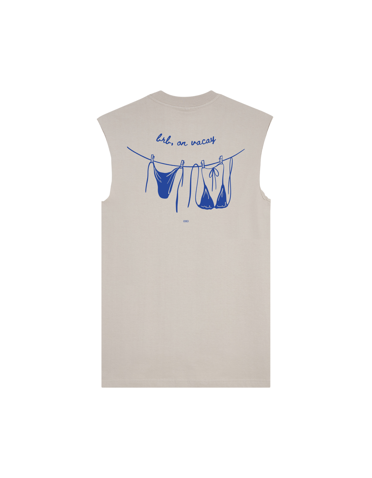 OOO: Beach — brb on vacay Raw Edge Shirt