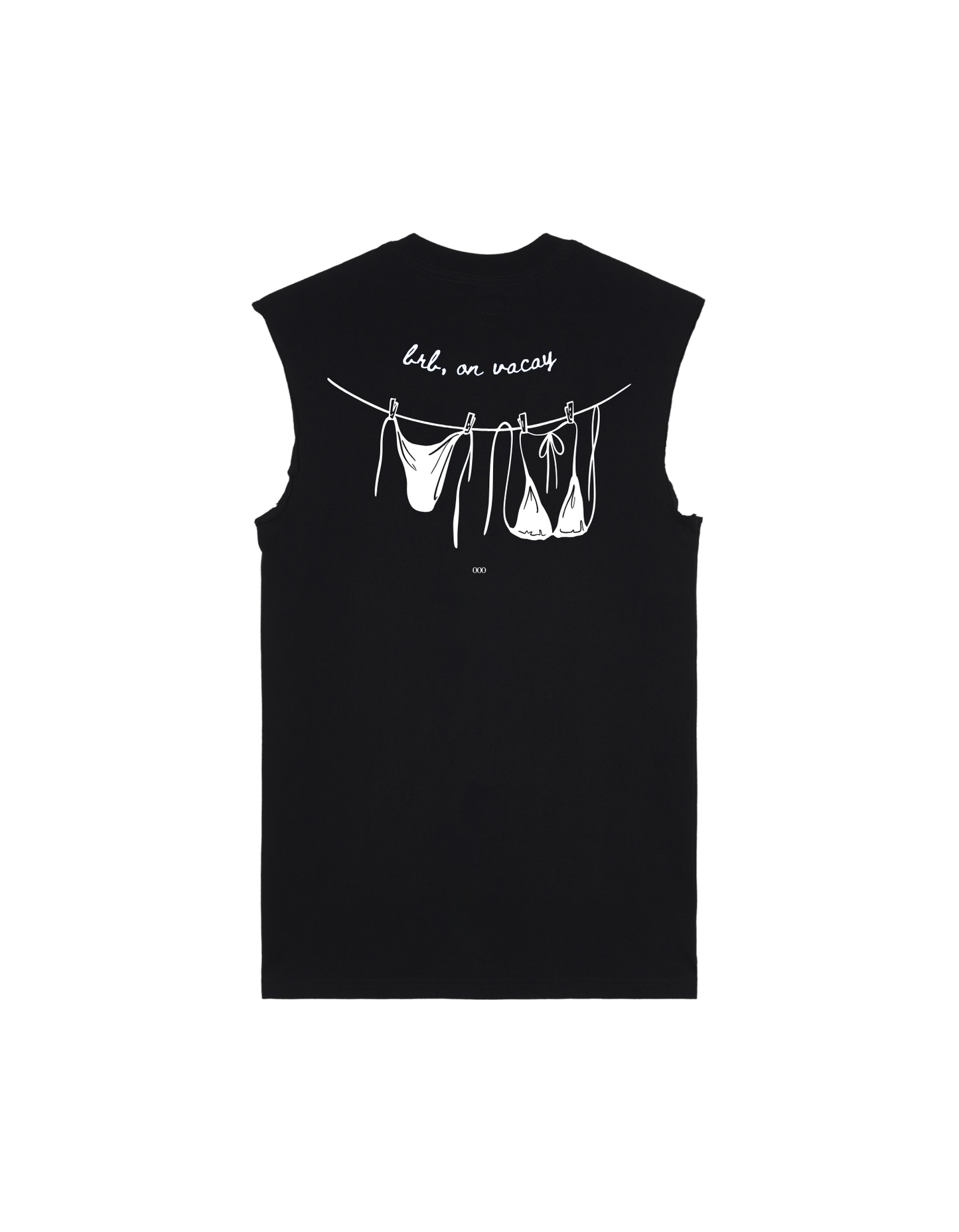OOO: Beach — brb on vacay Raw Edge Shirt