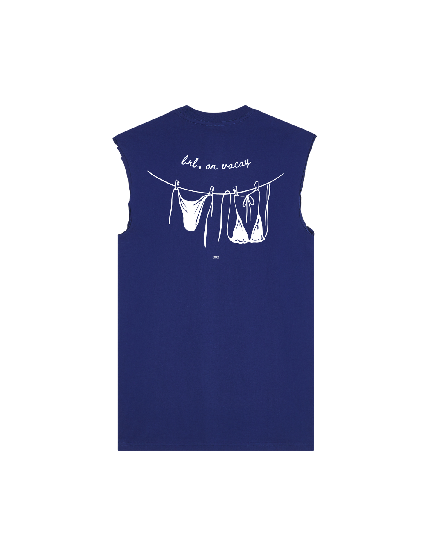 OOO: Beach — brb on vacay Raw Edge Shirt