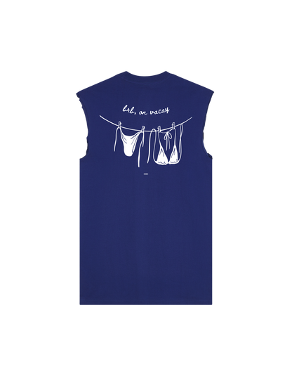 OOO: Beach — brb on vacay Raw Edge Shirt