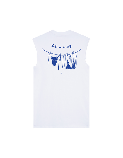 OOO: Beach — brb on vacay Raw Edge Shirt