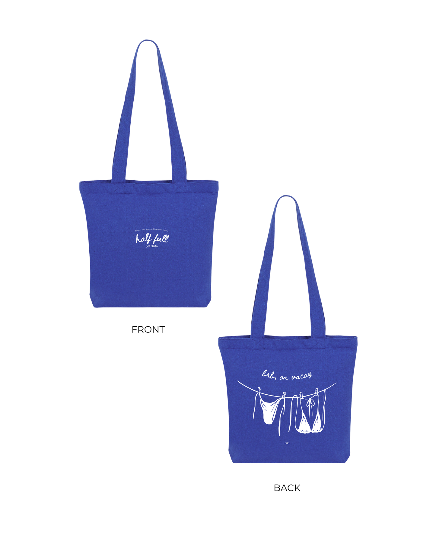 OOO: Beach — brb on vacay Tote Bag
